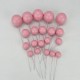 Tortendeko Kugeln | Mini Bälle Tortendeko Ballon | Kuchen Ball Topper | Deko Schaum Ball | Bälle Cake Topper 20 stück Rosa - KN272 - Mytortenland